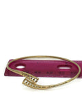 14 Karat Yellow Gold Bangle Bracelet Flexible Metal Design 7 Inches Circumference