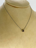 Ametrine Sterling Silver Necklace 16 Inches Long 4-Prong Setting Emerald cut 8 mm Long  5 mm Wide