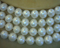 White Cultured Freshwater Pearl Rope Necklace Hand Knotted 200 Near Round  8 mm Pearls 72 Inches Long