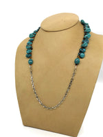 Teardrop Turquoise Amber Bead Adjustable Single Strand Necklace 60 Grams 16 Inches Long Extension Chain 7 Inches Long