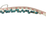 Teardrop Turquoise Amber Bead Adjustable Single Strand Necklace 60 Grams 16 Inches Long Extension Chain 7 Inches Long
