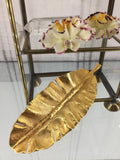 Designer Mignon Faget Banana Leaf Pin Gilt over Sterling Silver 32.8 Grams 2 Inches Wide 4 7/8 Inches Long
