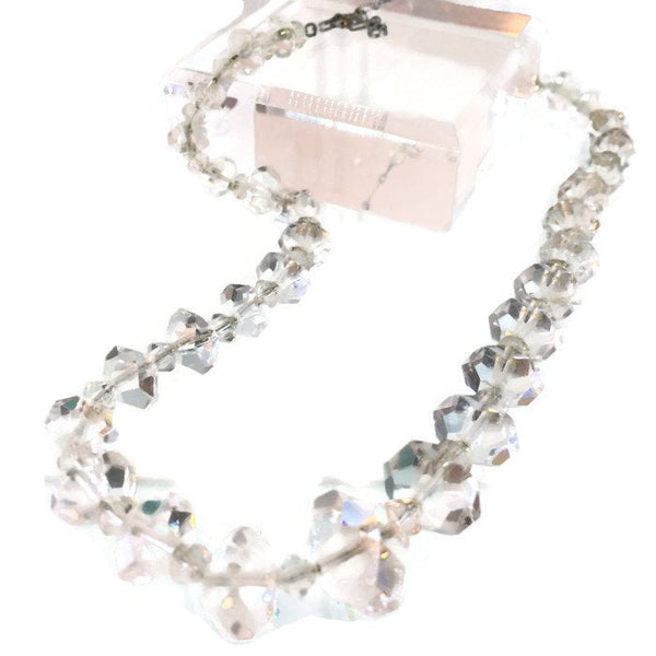 Vintage rock crystal clear quartz necklace opera length mid century 131  grams | eBay