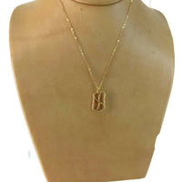 Solid Gold X Pendant 14 Karat Yellow Gold Celebrity Owner Kathy Bates 3.5 Grams 1/2 Inch Wide 1 Inch Long